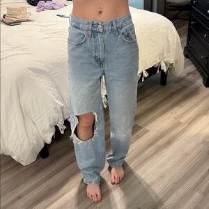 BDG Light Blue Ripped Boyfriend Jeans